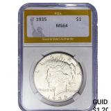 1935 Silver Peace Dollar PGA MS64