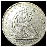 1855 Arrows Seated Liberty Half Dollar CLOSELY UNC