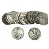 Roll of 20 Walking Liberty 50C