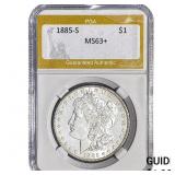 1885-S Morgan Silver Dollar PGA MS63+