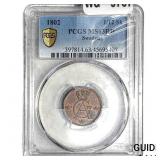 1802 Sweden Copper 1/12 Skilling PCGS MS63 RB