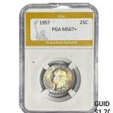1957 Washington Silver Quarter PGA MS67+