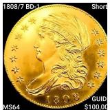1808/7 BD-1 Short 1 $5 Gold Half Eagle CHOICE BU