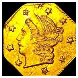 1871 Gold 1/4 Dollar Octagonal California Fraction