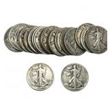 Roll of 20 Walking Liberty 50C