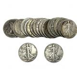 Roll of 20 Walking Liberty 50C
