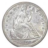 1860-O Seated Liberty Dollar