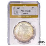 1886 Morgan Silver Dollar PGA MS64+ Monster