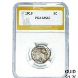 1919 Buffalo Nickel PGA MS65