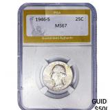 1946-S Washington Silver Quarter PGA MS67