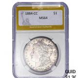 1884-CC Morgan Silver Dollar PGA MS64