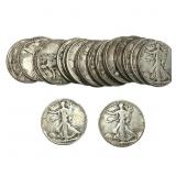 Roll of 20 Walking Liberty 50C