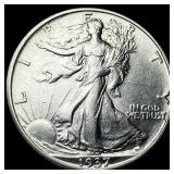 1937-S Silver Walking Liberty Half Dollar CLOSELY