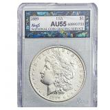 1889 Morgan Silver Dollar NCGS AU55