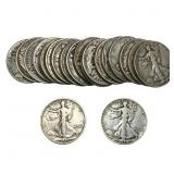 Roll of 20 Walking Liberty 50C