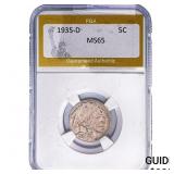 1935-D Buffalo Nickel PGA MS65