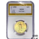 1990 1/2oz $25 Gold Eagle PGA MS69