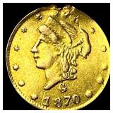 1870 Gold 1/4 Dollar Clark Gruber & Co. HIGH GRADE