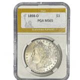 1898-O Morgan Silver Dollar PGA MS65