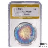 1890-S Morgan Silver Dollar PGA MS66+ Monster