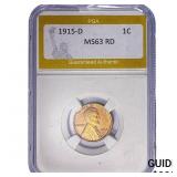 1915-D Wheat Cent PGA MS63 RD