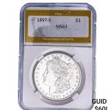 1897-S Morgan Silver Dollar PGA MS63