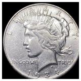 1934 Peace Silver Dollar NEARLY UNCIRCULATED