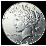 1927 Silver Peace Dollar NEARLY UNCIRCULATED