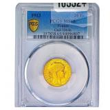 1913 France 20 Francs .1867 AGW PCGS MS65