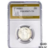 1928-S Standing Liberty Quarter PGA MS67+ FH