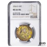 1954-D Franklin Half Dollar NGC MS66 FBL