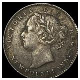 1896 Newfoundland Silver 10 Cents NEARLY UNCIRCULA