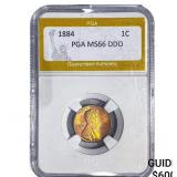 1884 Lincoln Memorial Cent PGA MS66 DDO