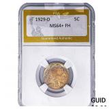1929-D Buffalo Nickel PGA MS64+ FH