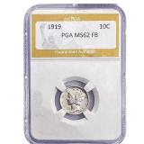 1919 Mercury Silver Dime PGA MS62 FB