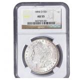 1894-O Morgan Silver Dollar NGC AU55