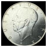 1938 Sweden Silver 2 Kroner UNCIRCULATED