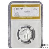 1917-D Standing Liberty Quarter PGA MS64