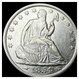 1854 Arrows Seated Liberty Half Dollar CLOSELY UNC