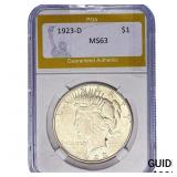 1923-D Silver Peace Dollar PGA MS63