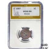 1907 Indian Head Cent PGA MS66 BN Monster