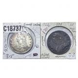 [2 Coins] 1822-1832 Capped Bust Half Dollar