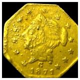 1871 Gold 50 Cents California Fractional HIGH GRAD