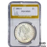 1881-S Morgan Silver Dollar PGA MS65