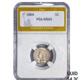 1864 Indian Head Cent PGA MS65