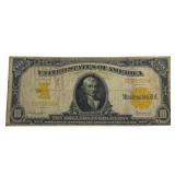 1907 $10 Gold Certificate Note