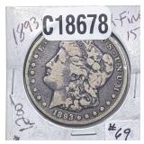 1893-CC Morgan Silver Dollar