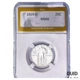 1929-D Seated Liberty Quarter PGA MS66