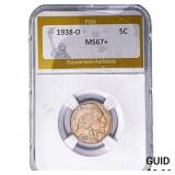 1938-D Buffalo Nickel PGA MS67+