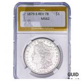 1879-S REV 78 Morgan Silver Dollar PGA MS62